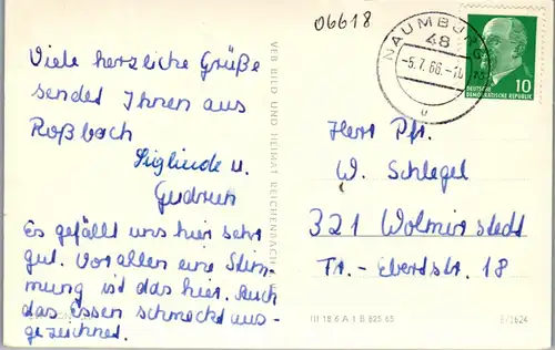 42741 - Deutschland - Naumburg , Saale , Marientor , Rathaus , Blick v. Panoramaweg aus - gelaufen 1966