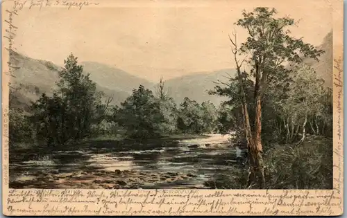 42762 - Künstlerkarte - Landschaft , Barnes - gelaufen 1904