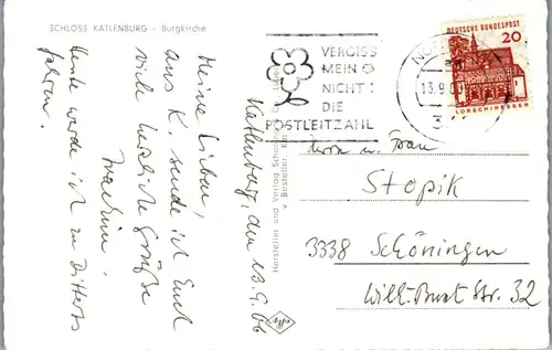 42771 - Deutschland - Kaltenburg , Schloss , Burgkirche - gelaufen 1966