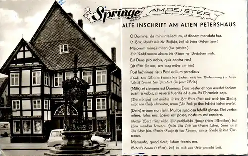 42782 - Deutschland - Springe , am Deister , Altes Petershaus , Inschrift - gelaufen