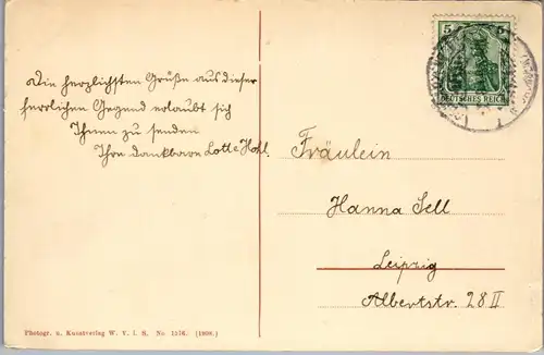 42801 - Deutschland - Schwarzenberg , i. sächs. Erzgeb. , Blick auf Ottenstein - gelaufen 1908