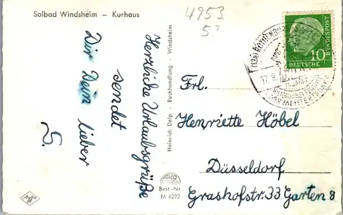 42809 - Deutschland - Windsheim , Solbad , Kurhaus - gelaufen