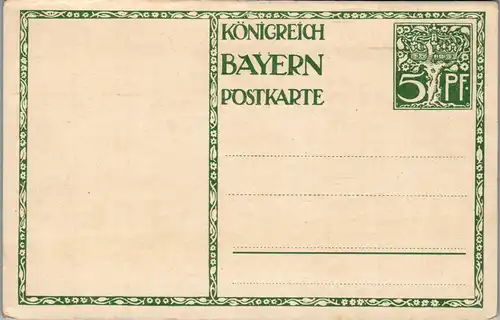 42819 - Deutschland - Ganzsache , Bayern 1911 , Luitpold v. Bayern , Diez - nicht gelaufen