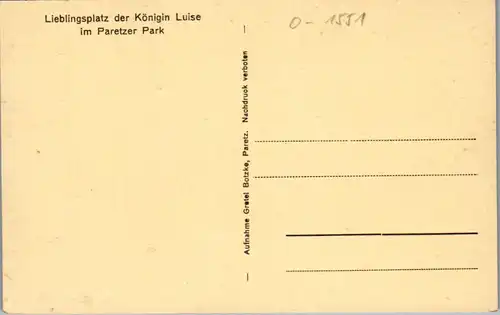 42842 - Deutschland - Paretz , Lieblingsplatz der Königin Luise im Paretzer Park - nicht gelaufen