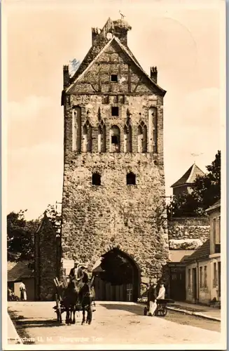 42847 - Deutschland - Lychen , Stargarder Tor , Pferdewagen - gelaufen 1933