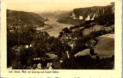 42883 - Deutschland - Rathen , Blick vom Gamrig , Sächsische Schweiz - gelaufen 1947