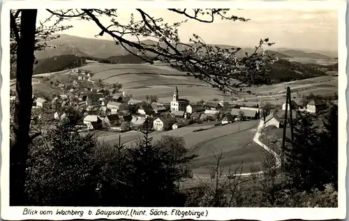 42899 - Deutschland - Saupsdorf , Blick v. Wachberg , hint. Sächs. Elbgebirge - nicht gelaufen