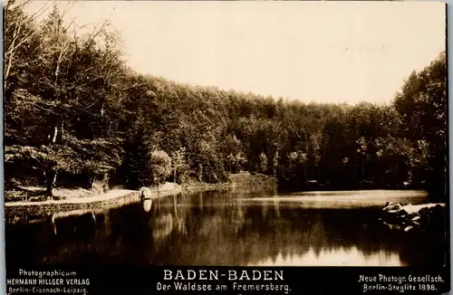 42910 - Deutschland - Baden Baden , Der Waldsee am Fremersberg - nicht gelaufen