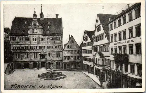 42914 - Deutschland - Tübingen , Marktplatz , Gasthof zum Lamm - nicht gelaufen