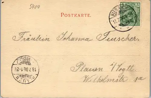 42942 - Deutschland - Coblenz , Koblenz , Kaiser Wilhelm Denkmal - gelaufen 1900