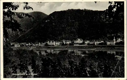 42947 - Deutschland - Brodenbach , Mosel , Panorama - gelaufen 1936