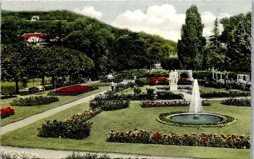 42990 - Deutschland - Bad Kissingen , Rosengarten mit Blick zum Jagdhaus - gelaufen 1954