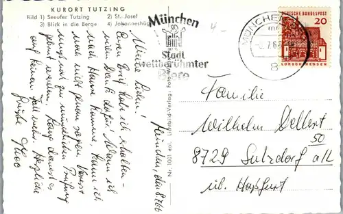 42999 - Deutschland - Tutzing , Starnbergersee , Starnberger See - gelaufen 1966