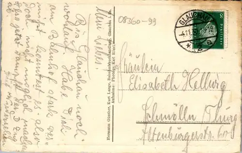 43024 - Deutschland - Glauchau , Sachsen , Teilansicht - gelaufen 1930