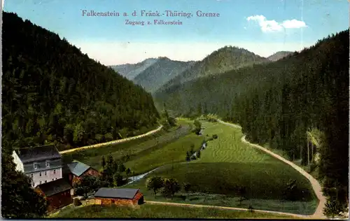 43026 - Deutschland - Falkenstein , Zugang z. Falkenstein , Fränkisch - Thüring. Grenze - gelaufen 1925