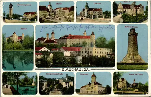 43035 - Deutschland - Glauchau , Mehrbildkarte - gelaufen 1931