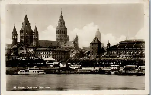 43077 - Deutschland - Mainz , Dom und Stadthalle - gelaufen 1935
