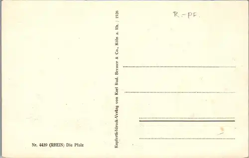 43084 - Deutschland - Die Pfalz , Rhein - nicht gelaufen 1926