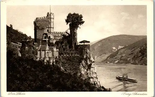 43085 - Deutschland - Rheinstein , Burg , Rhein - nicht gelaufen 1925