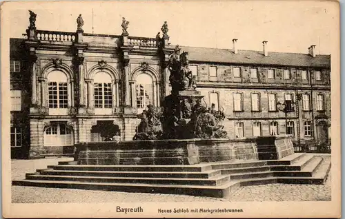 43102 - Deutschland - Bayreuth , Neues Schloß mit Markgrafenbrunnen - nicht gelaufen