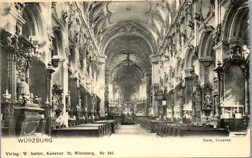 43117 - Deutschland - Würzburg , Dom , Inneres - nicht gelaufen