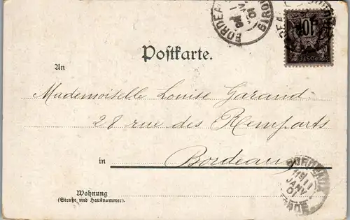 43122 - Deutschland - Würzburg , Kaiserliche Residenz - gelaufen 1901