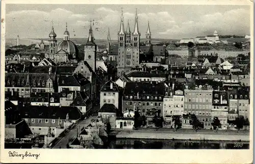 43127 - Deutschland - Würzburg , Panorama - gelaufen 1936