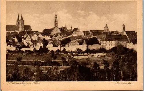 43165 - Deutschland - Rothenburg ob der Tauber , Stadtpartie - nicht gelaufen