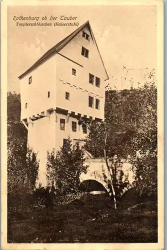 43166 - Deutschland - Rothenburg ob der Tauber , Topplerschlösschen , Kaiserstuhl - gelaufen 1911