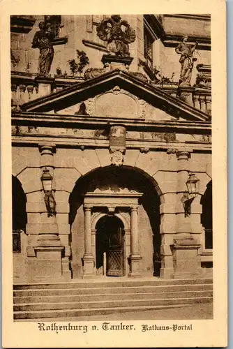 43170 - Deutschland - Rothenburg ob der Tauber , Rathaus Portal - nicht gelaufen