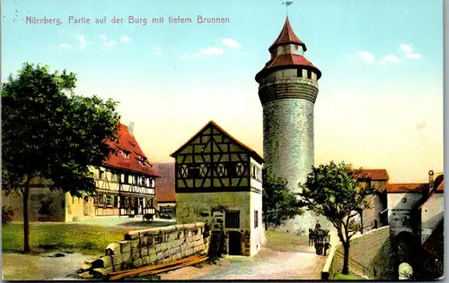 43190 - Deutschland - Nürnberg , Partie auf der Burg mit tiefem Brunnen - nicht gelaufen