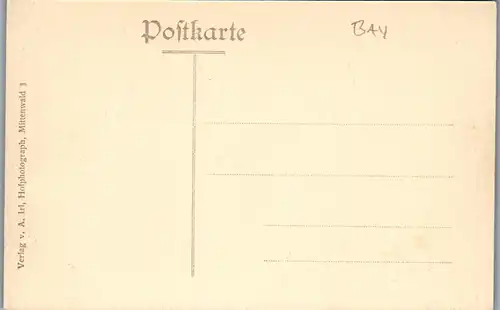 43203 - Deutschland - Mittenwald , a. Isar mit Karwendel - nicht gelaufen