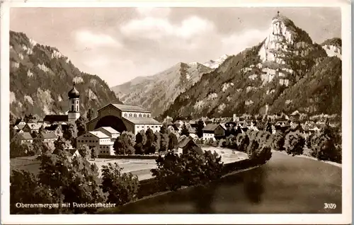 43216 - Deutschland - Oberammergau , mit Passionstheater - gelaufen 1939