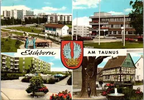 43242 - Deutschland - Eschborn , am Taunus , Oberortstraße , Sportfeld , Stadtpfad , Mehrbildkarte - gelaufen 1970