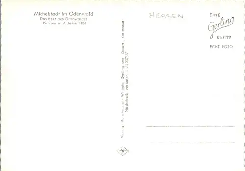 43264 - Deutschland - Michelstadt , Odenwald , Rathaus - nicht gelaufen