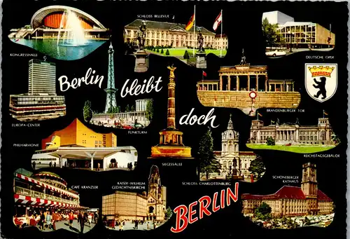 43287 - Deutschland - Berlin , Mehrbildkarte - gelaufen 1968