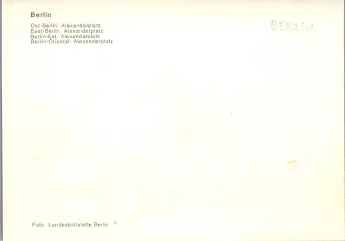 43336 - Deutschland - Berlin , Ost Berlin , Alexanderplatz - nicht gelaufen
