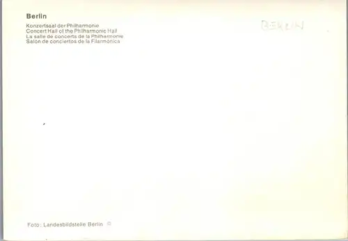 43342 - Deutschland - Berlin , Konzertsaal der Philharmonie - nicht gelaufen