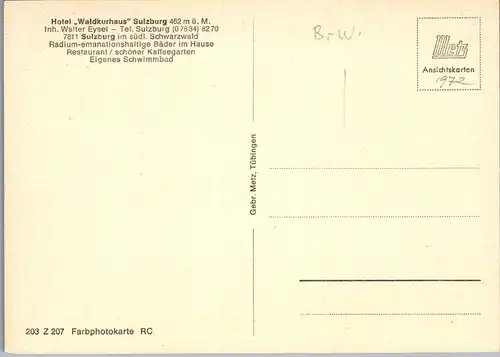 43349 - Deutschland - Sulzburg , Hotel Waldkurhaus - nicht gelaufen