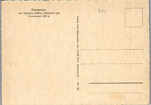 43382 - Deutschland - Riessersee , Alpspitze , Höllental und Waxenstein - nicht gelaufen