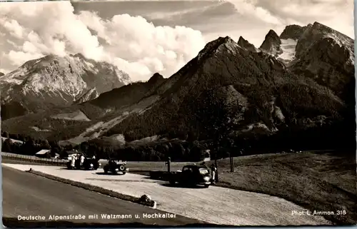 43412 - Deutschland - Berchtesgaden , Deutsche Alpenstraße mit Watzmann u. Hochkar - nicht gelaufen