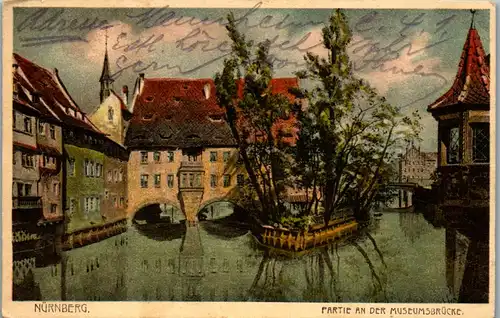 43420 - Deutschland - Nürnberg , Partie an der Museumsbrücke - gelaufen 1928