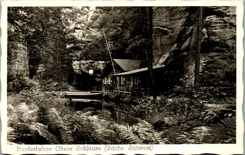 43447 - Deutschland - Hinterhermsdorf , Bootsstation Obere Schleuse , Sächs. Schweiz - nicht gelaufen