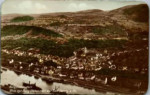 43451 - Deutschland - Bad Salzig , Burg Liebenstein , Blick aud Bad Salzig a. Rhein - nicht gelaufen