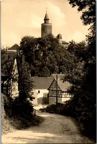 43454 - Deutschland - Posterstein , Schmölln , Blick zur Burg - gelaufen