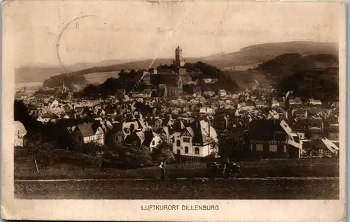 43498 - Deutschland - Dillenburg , Panorama , l. beschädigt - gelaufen 1915