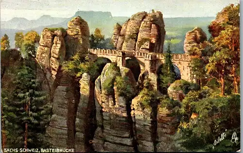 43507 - Deutschland - Bastei , Basteibrücke , Sächsische Schweiz - nicht gelaufen
