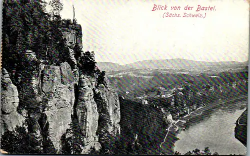 43509 - Deutschland - Bastei , Blick von der Bastei , Sächsische Schweiz - gelaufen 1912