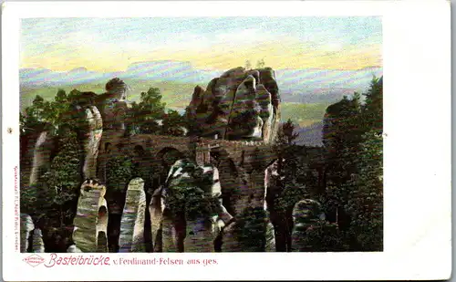 43512 - Deutschland - Bastei , Basteibrücke v. Ferdinand Felsen aus ges. - nicht gelaufen