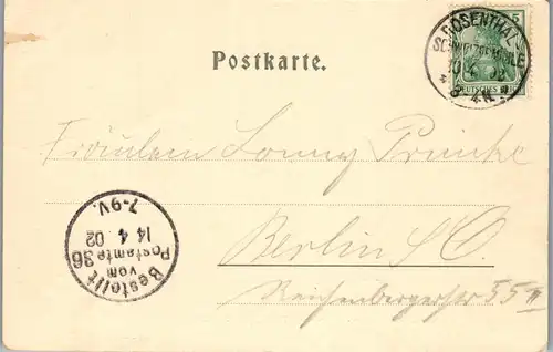 43517 - Deutschland - Schweizermühle , Herkulessäule , Sächsische Schweiz - gelaufen 1902